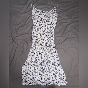 White Blue Tank-top Dress